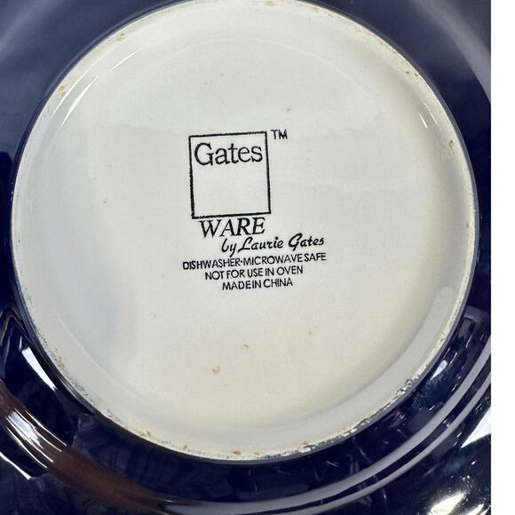 Gates Ware Laurie Gates Vibrant Colorful Art Pottery 9.75" Salad Plates-Set of 3 - Picture 7 of 9